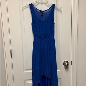 Blue sheer H&M dress. High low style.